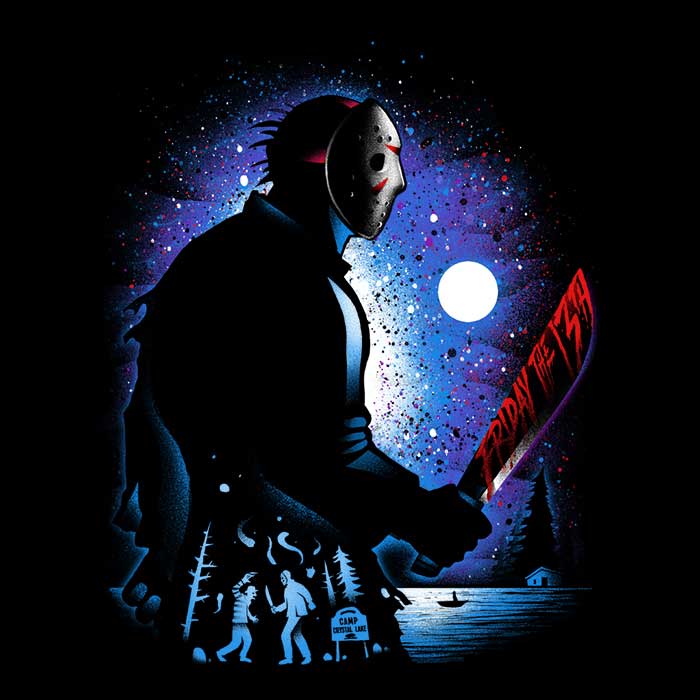 Alemaglia Men's Horror-themed V-Neck Hockey T-shirt