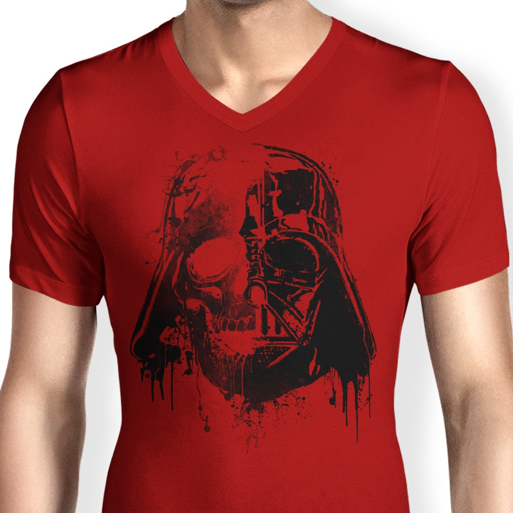 Stylish Men's V-Neck Darth Skull T-Shirt
