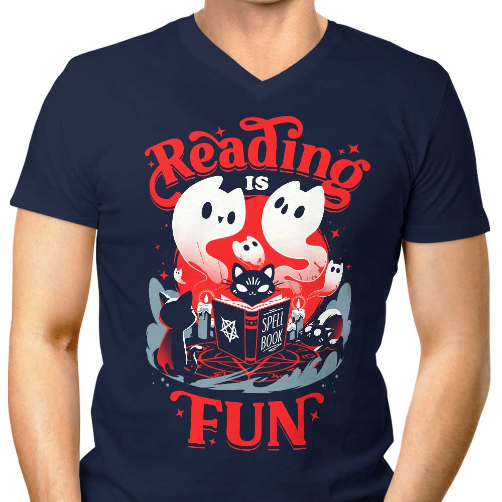 Enjoyable Spell Books - Men's V-Neck T-Shirt