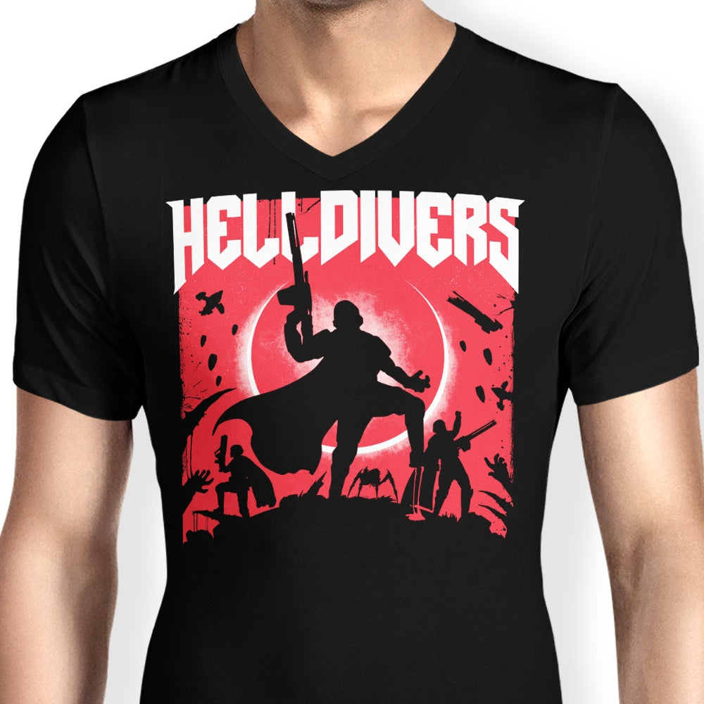 Men's V-Neck T-Shirt for Dispensing Inner Peace