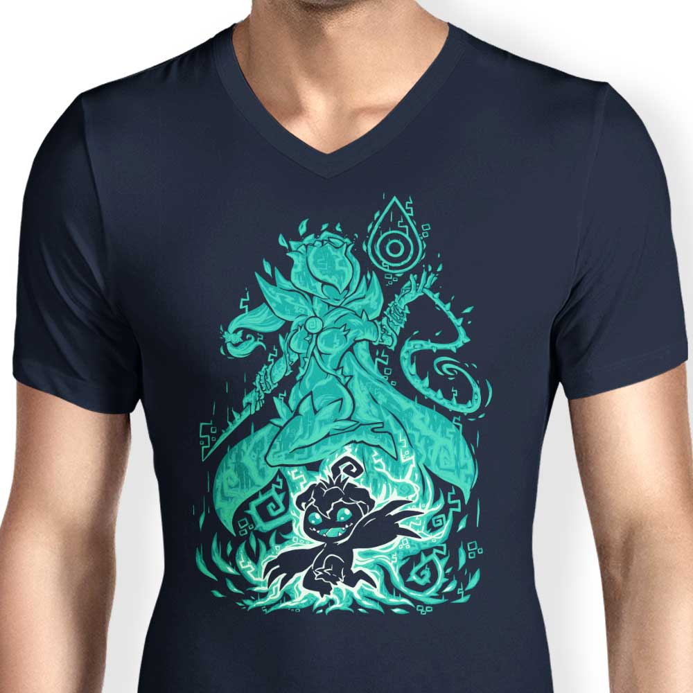 TechraNova's Men's Digital Sincerity Within V - Neck T - Shirt