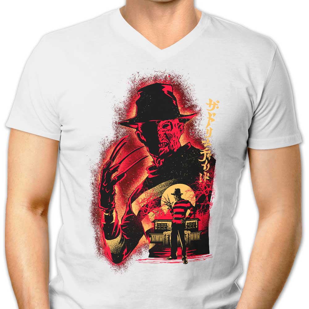 Hypertwenty Men's Stylish V-Neck 'Attack on Elm St.' T-Shirt