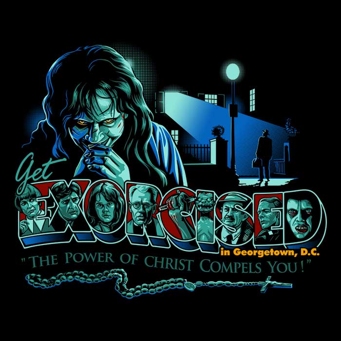 GoodIdeaRyan Men's Stylish V-Neck 'Get Exorcised' T-Shirt