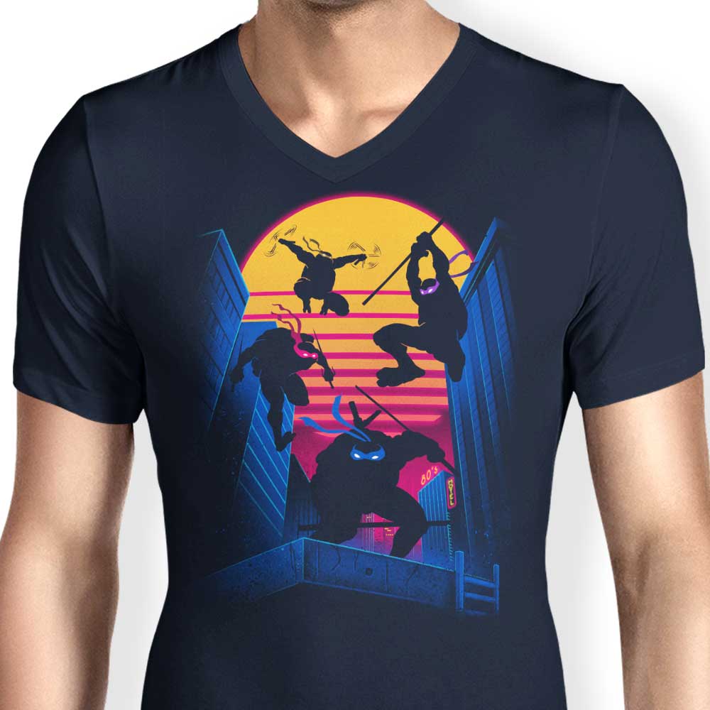 Cool Rad Turtles Men's V-Neck T-Shirt