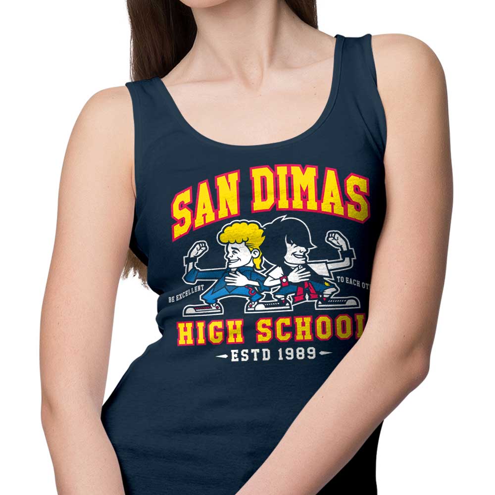 Comfortable San Dimas High School Tank Tops for Men and Women