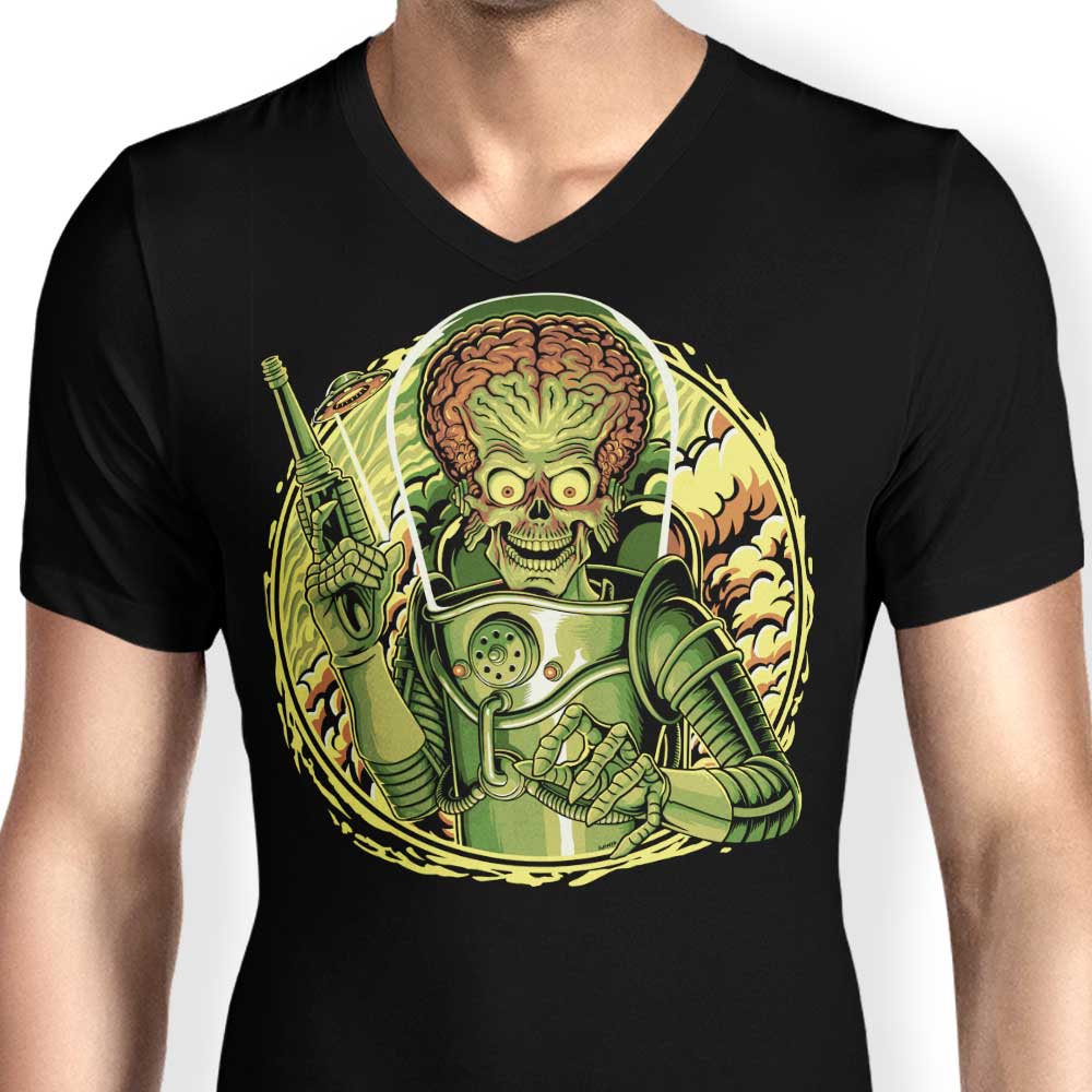 Men's Stylish V-Neck Ack Attack T-Shirt