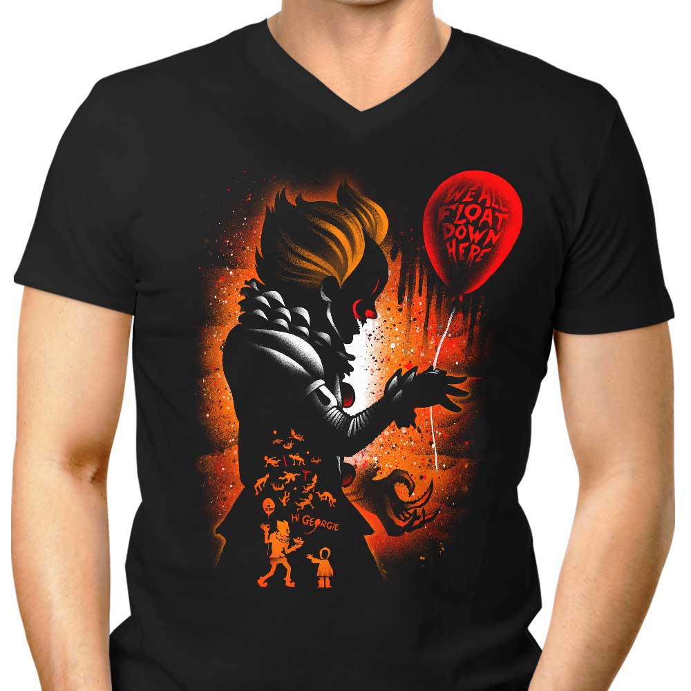 Men's Stylish V-Neck Dancing Clown T-Shirt