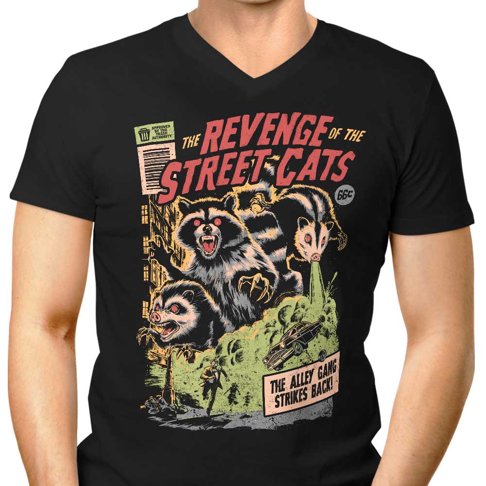 Men's V-Neck T-Shirt - The Revenge of the Alley Cats