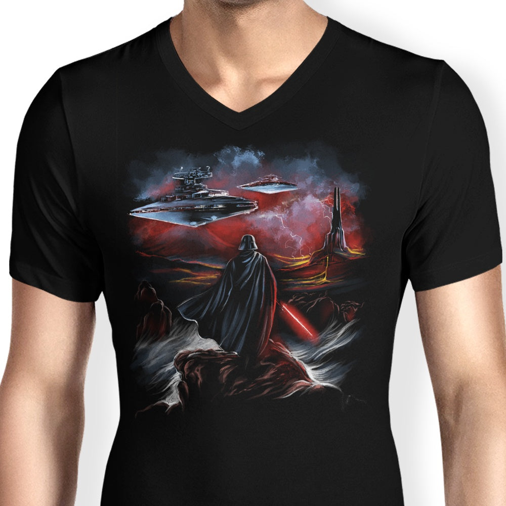 Men's Stylish V-Neck - Dark Side Wanderer