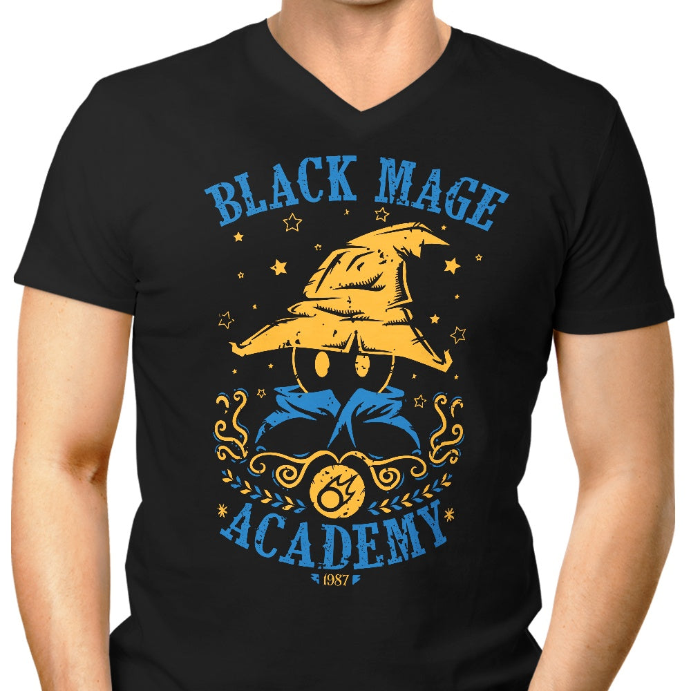 Soulkr Men's V-Neck Black Mage Academy T-Shirt