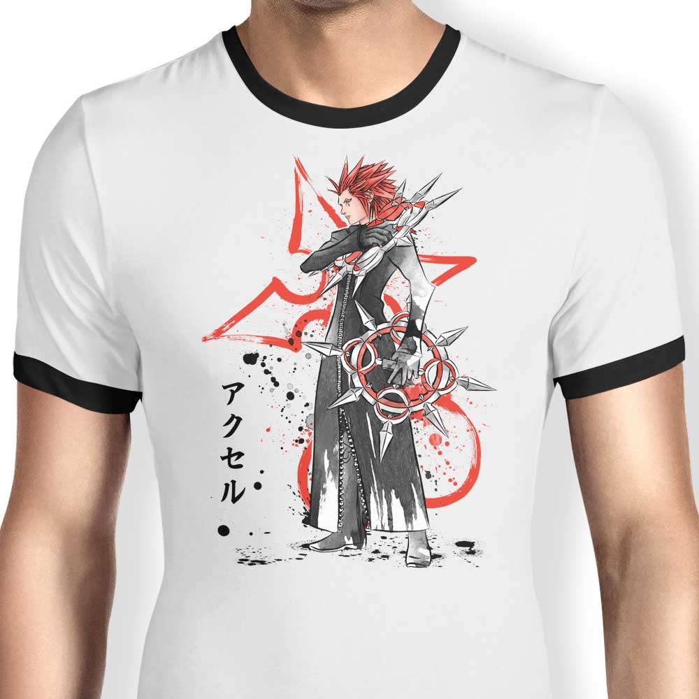 Watercolor Flurry Men's Ringer Style Cotton T-Shirt
