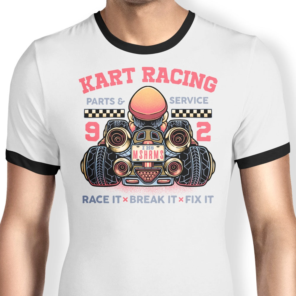 Cool Kart Racing Ringer Style T-Shirt