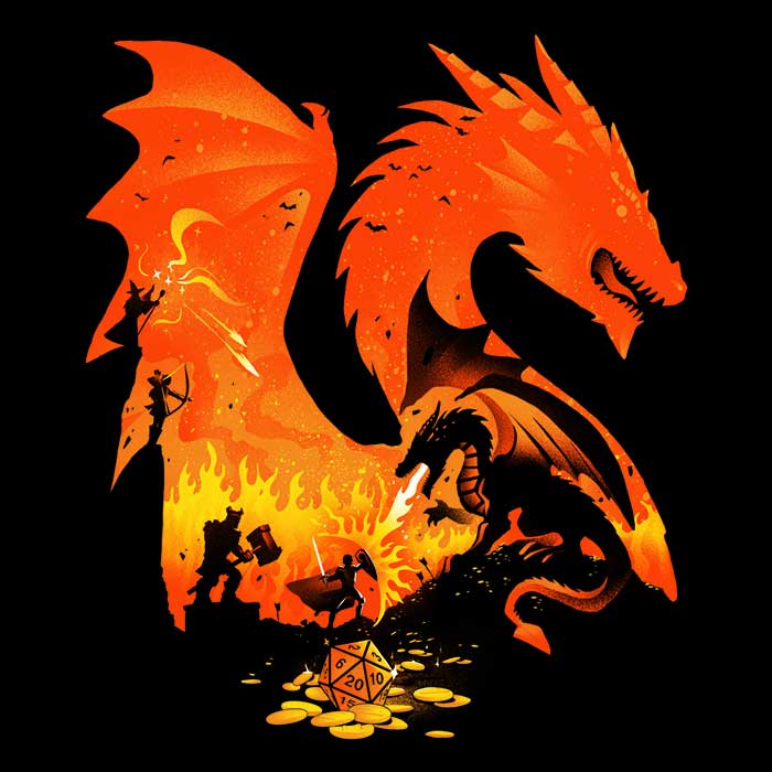 Alemaglia's Men's V-Neck with Fantasy Flames Design