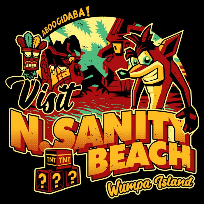 Men's V-Neck T-Shirt for Visiting N. Sanity Beach
