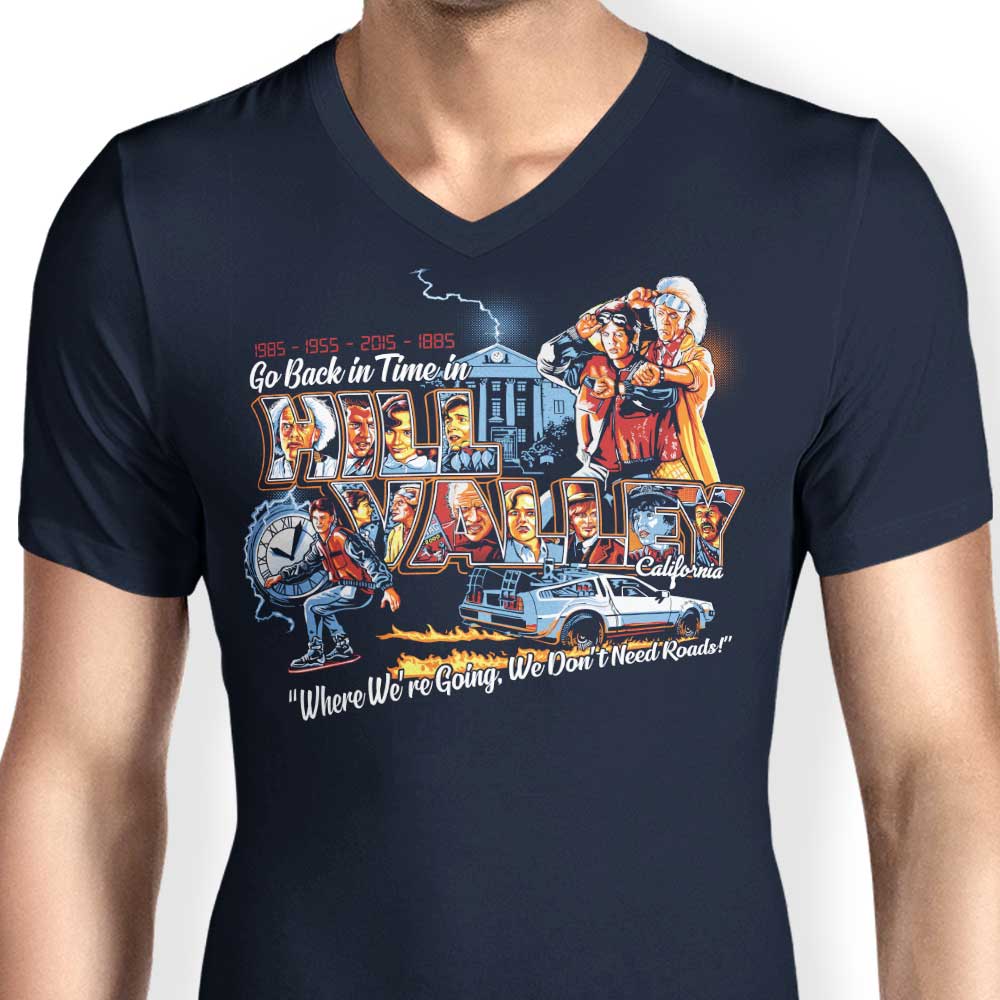 Travel Back in Style - Men's V-Neck T-Shirt