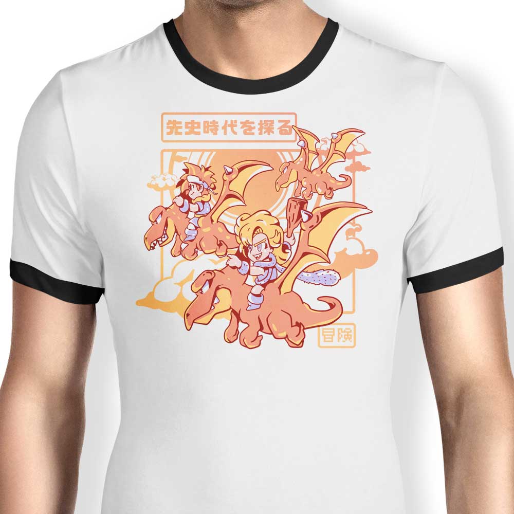 Adventure Awaits - Stylish Ringer T-Shirt by Sketchdemao
