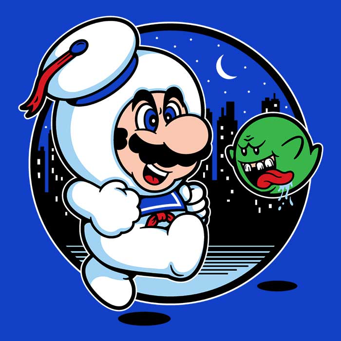 Cool Super Marshmallow Bros. Ringer Style T-Shirt