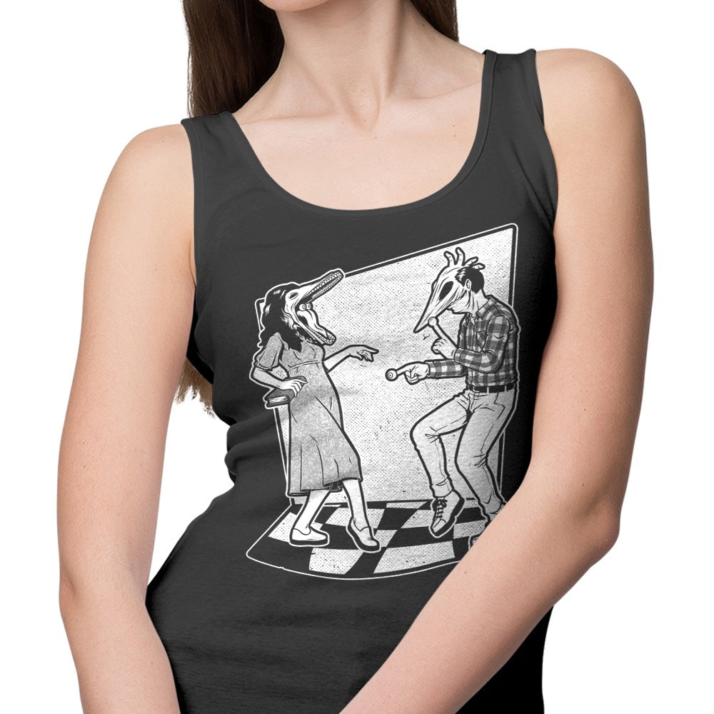Unique Ghost Couple Dance Design Tank Top