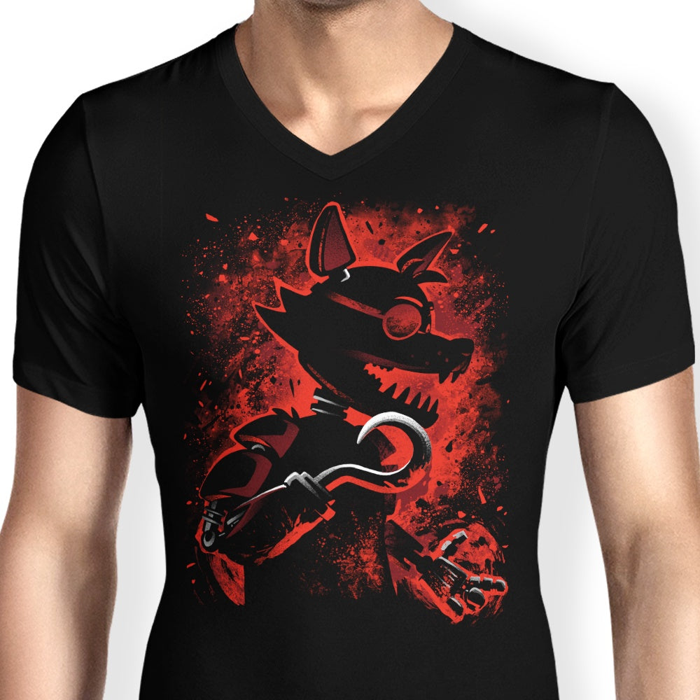 Men's V-Neck Animatronic Fox T-Shirt