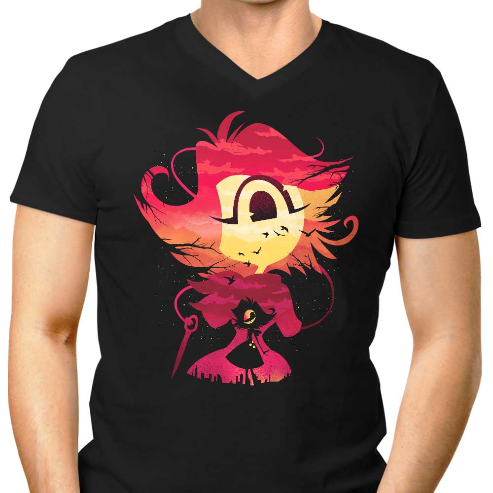 Men's V-Neck Hotel Sinner Demon T-Shirt