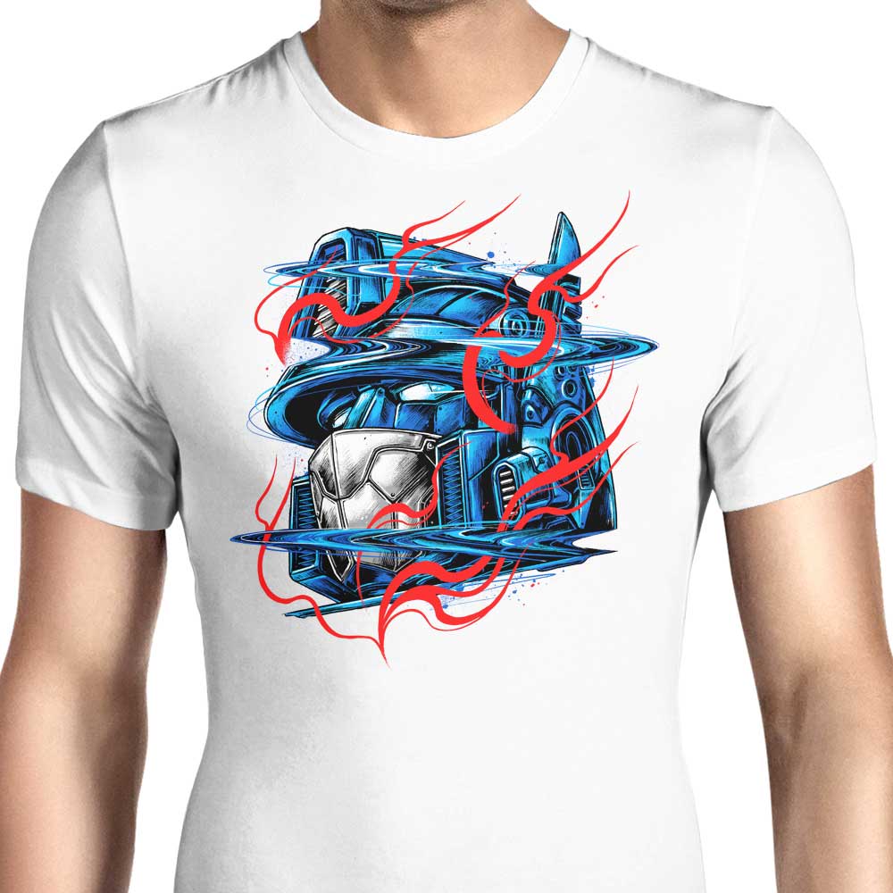 Glitch Flames Men's Fashion Apparel - T-Shirts and Premium T-Shirts