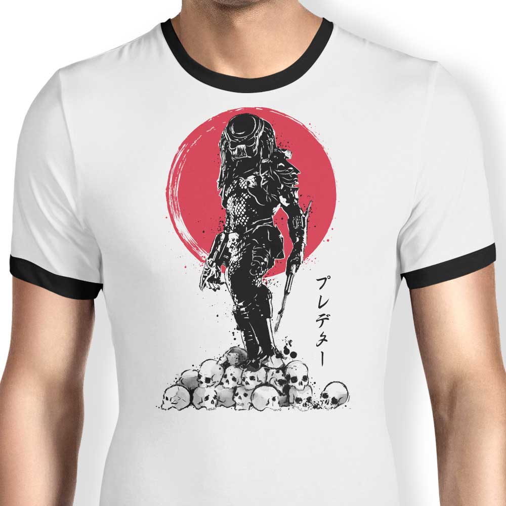 Men's 100% Cotton Yautja Hunter Ringer T-Shirt, S - 4XL Sizes