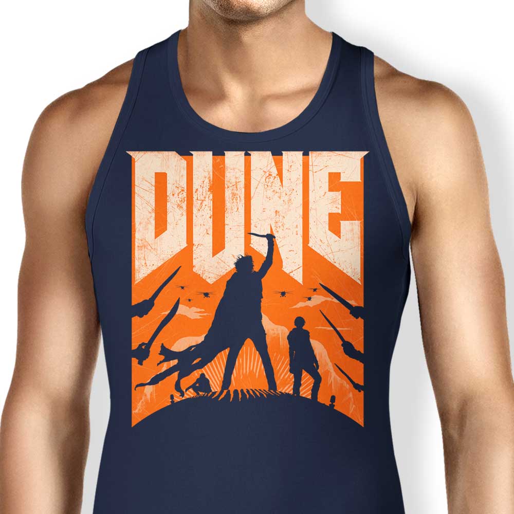 Rocketman's Dune Slayer Men's Tank Top for Outdoor Enthusiasts