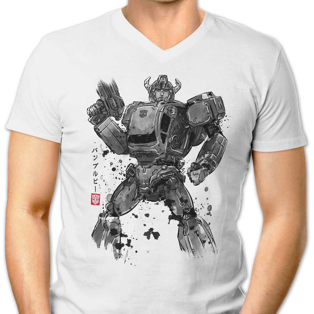 Bee Sumi-e Stylish Men's V-Neck Garment
