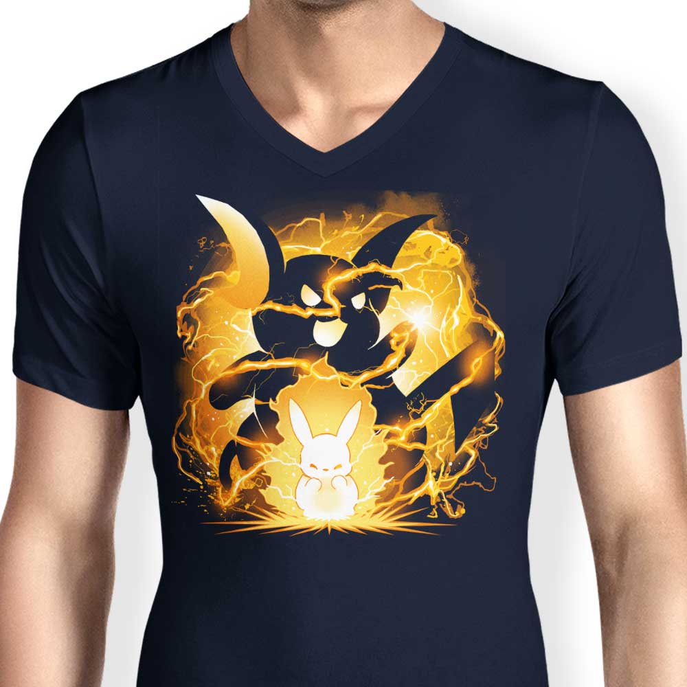 Wild Charge Men's V-Neck T-Shirt for Energetic Guys