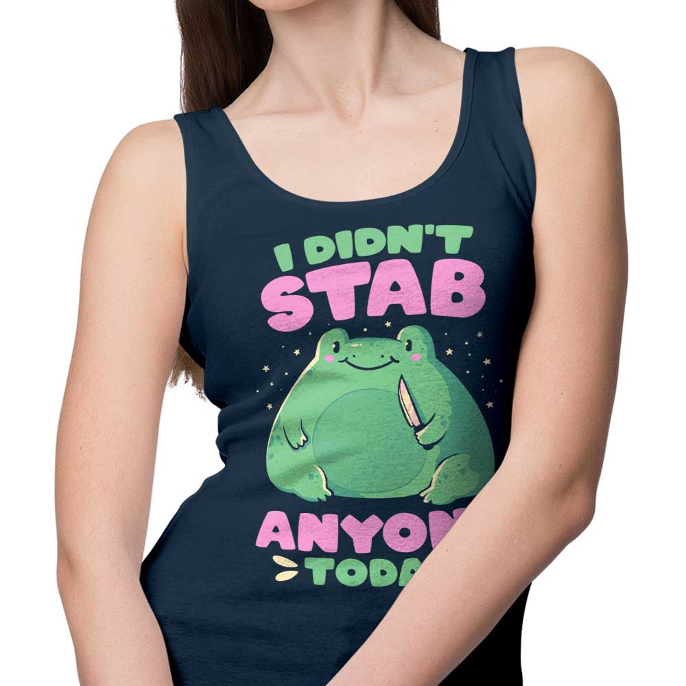 A Comfortable 'I Didn't Stab Anyone' Tank Top for Casual Wear