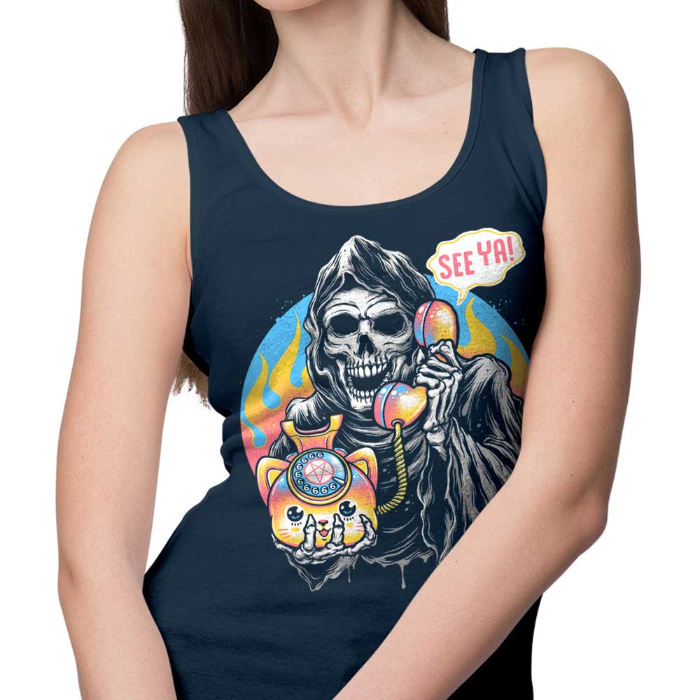 Glitchygorilla's 'Death is Calling' Comfortable Men's/Unisex and Women's Tank Tops
