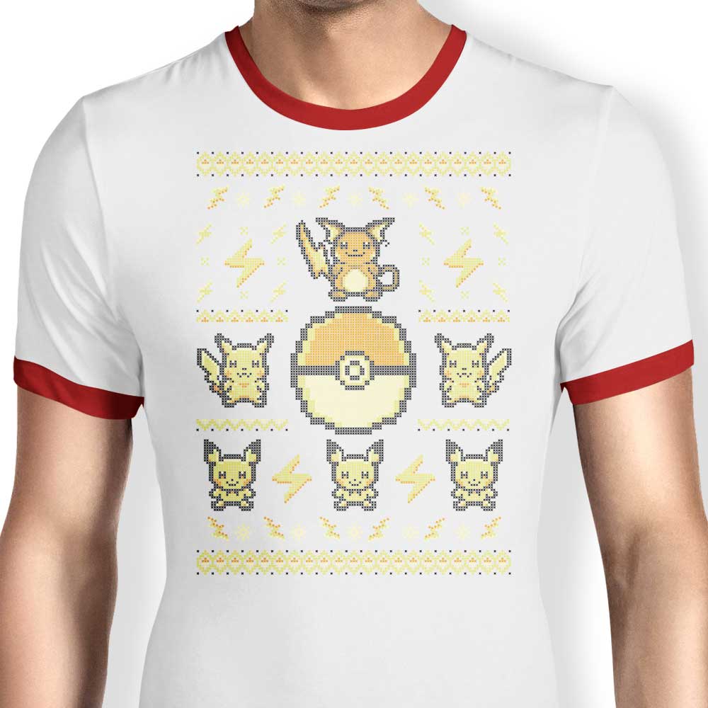 Typhoonic Art Men's Electric Trainer Style Ringer T-Shirt Sweater