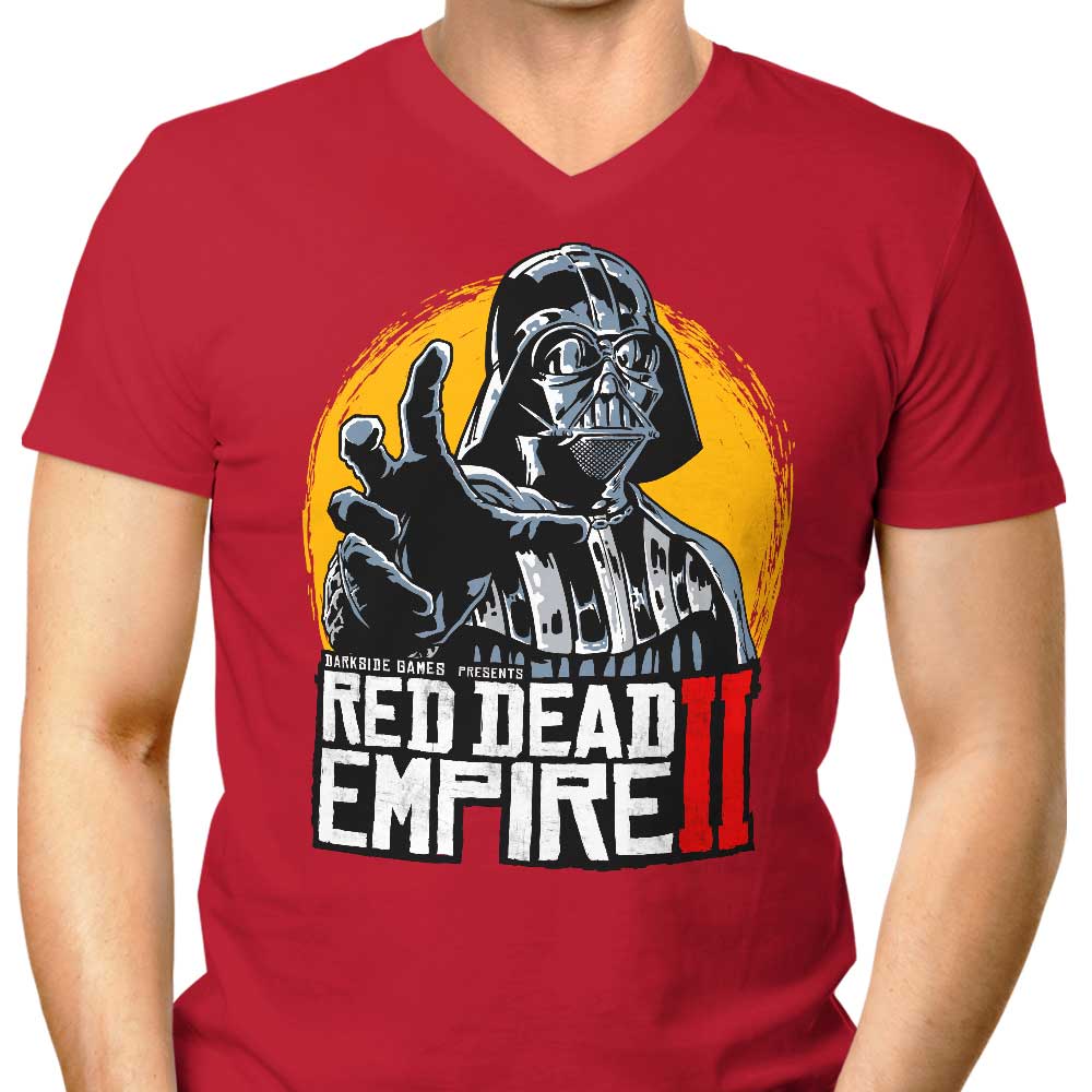 Men's V-Neck T-Shirt Inspired by Red Dead Empire II
