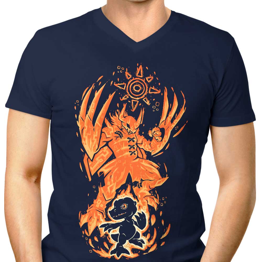 Men's Digital V-Neck T-Shirt with Inner Courage