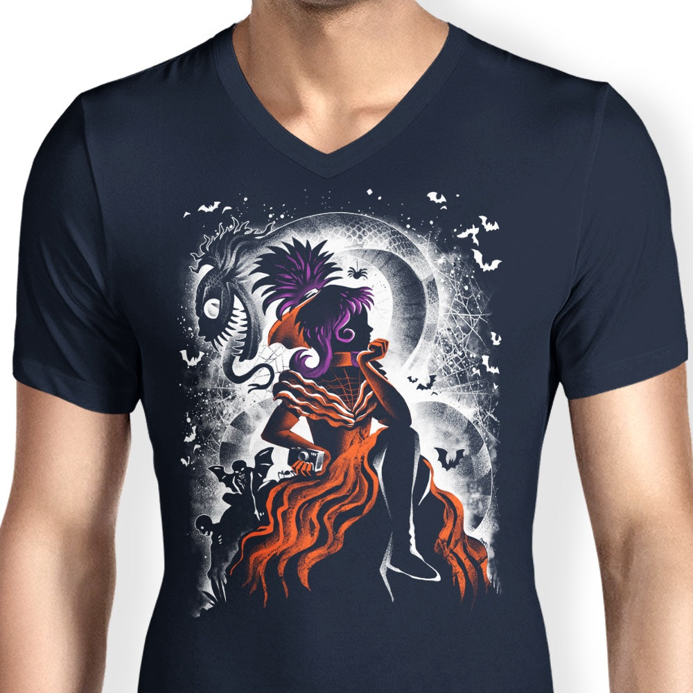 Men's V-Neck Gothic Bride Style Shirt