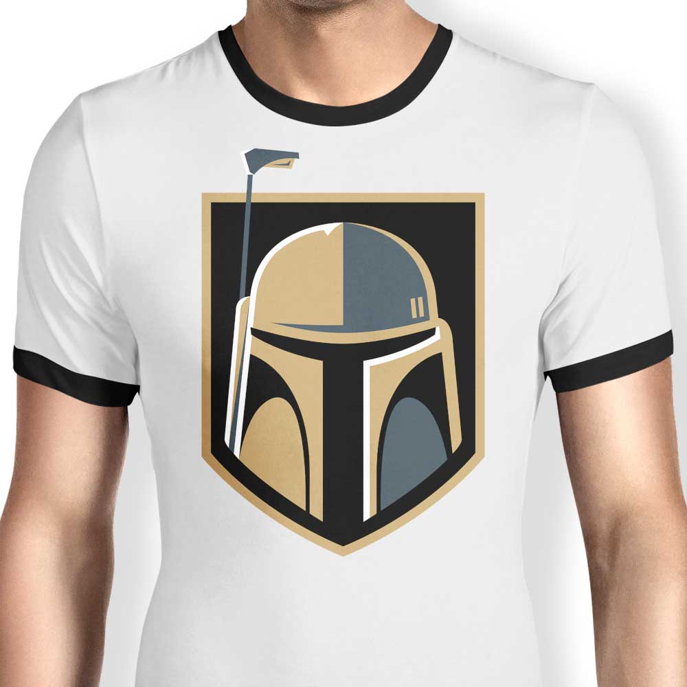 Soulkr's Mercenary Knights-themed Men's Ringer Style Cotton T-Shirt