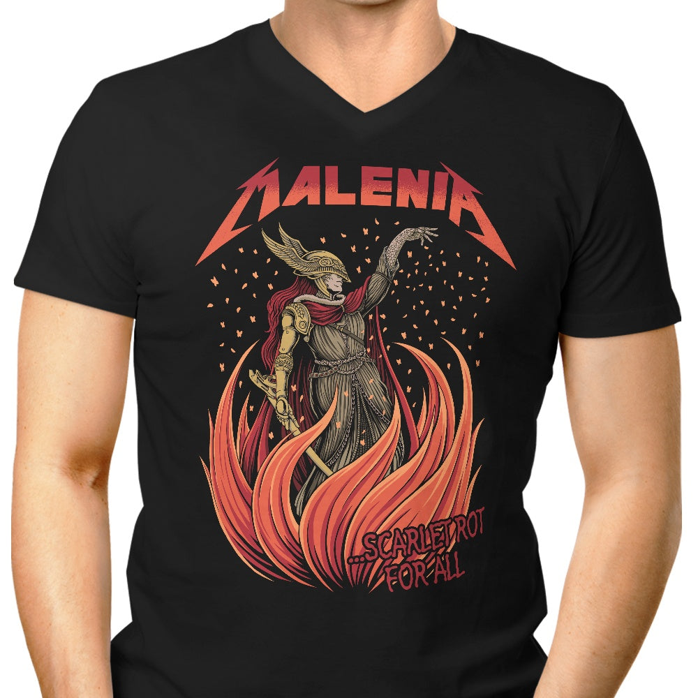Svthyp Men's V-Neck T-Shirt with Scarlet Rot Design for Everyone