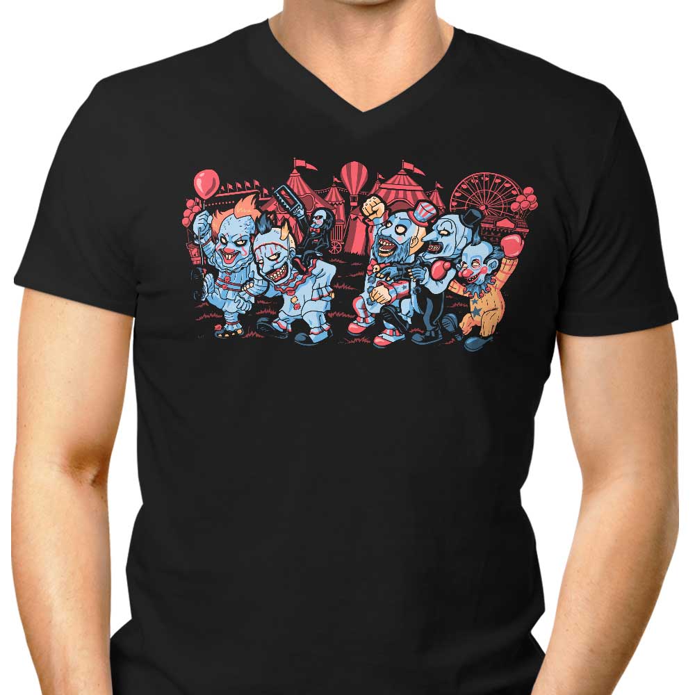 Men's V-Neck T-Shirt Inspired by 'Where the Wild Clowns Are'