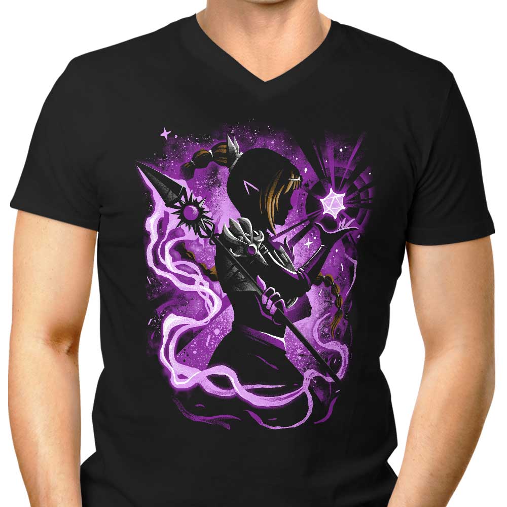 Men's Fashionable V-Neck T-Shirt Named Shadow Heart