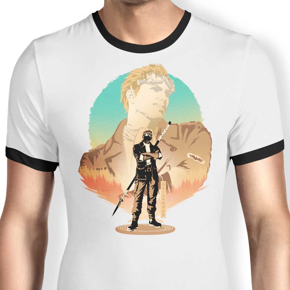 Ringer Style Airship Captain T - Shirt by Hypertwenty