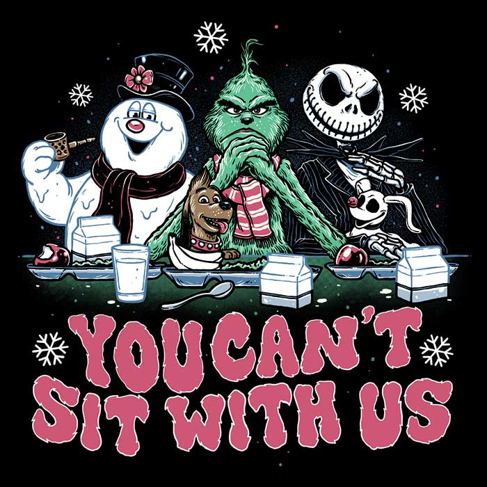 Mean Christmas-themed Men's Ringer Style T-Shirt