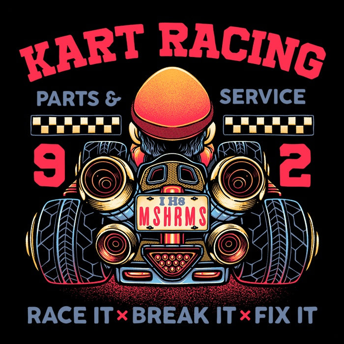 Cool Kart Racing Ringer Style T-Shirt