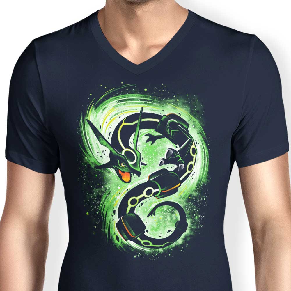 The Majestic Dragon Ascent - Men's Stylish V-Neck