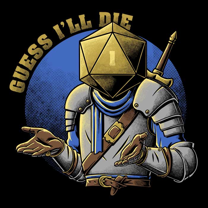 Stylish 'Guess I'll Die' Ringer T - Shirt from Studio Mootant