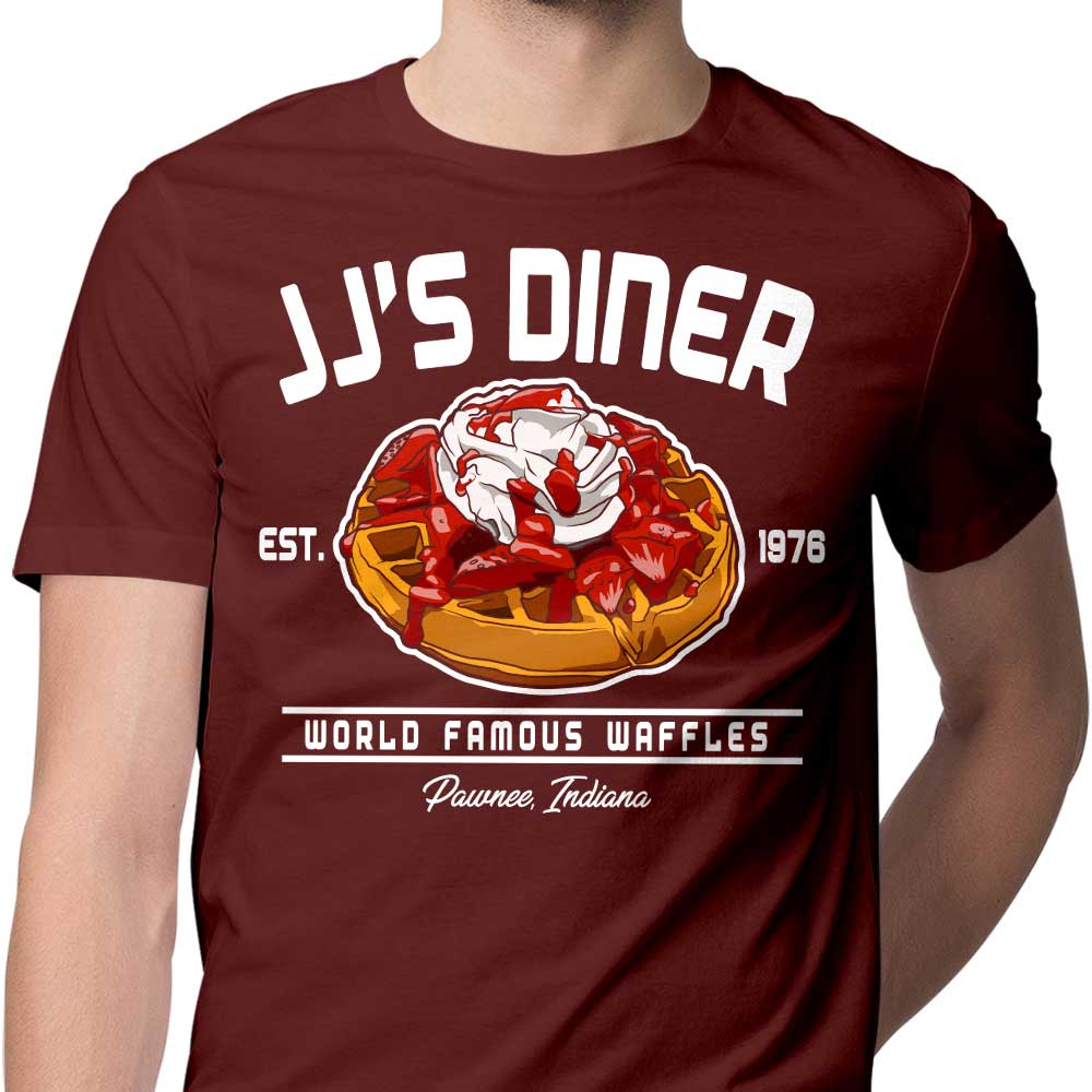 CoD Designs' Renowned JJ's Famous Waffles Brand Men's Clothing - T-Shirts and Premium T-Shirts