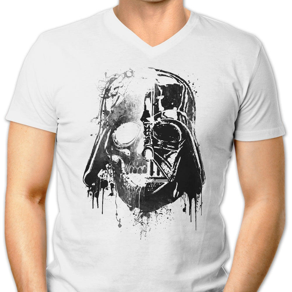 Stylish Men's V-Neck Darth Skull T-Shirt