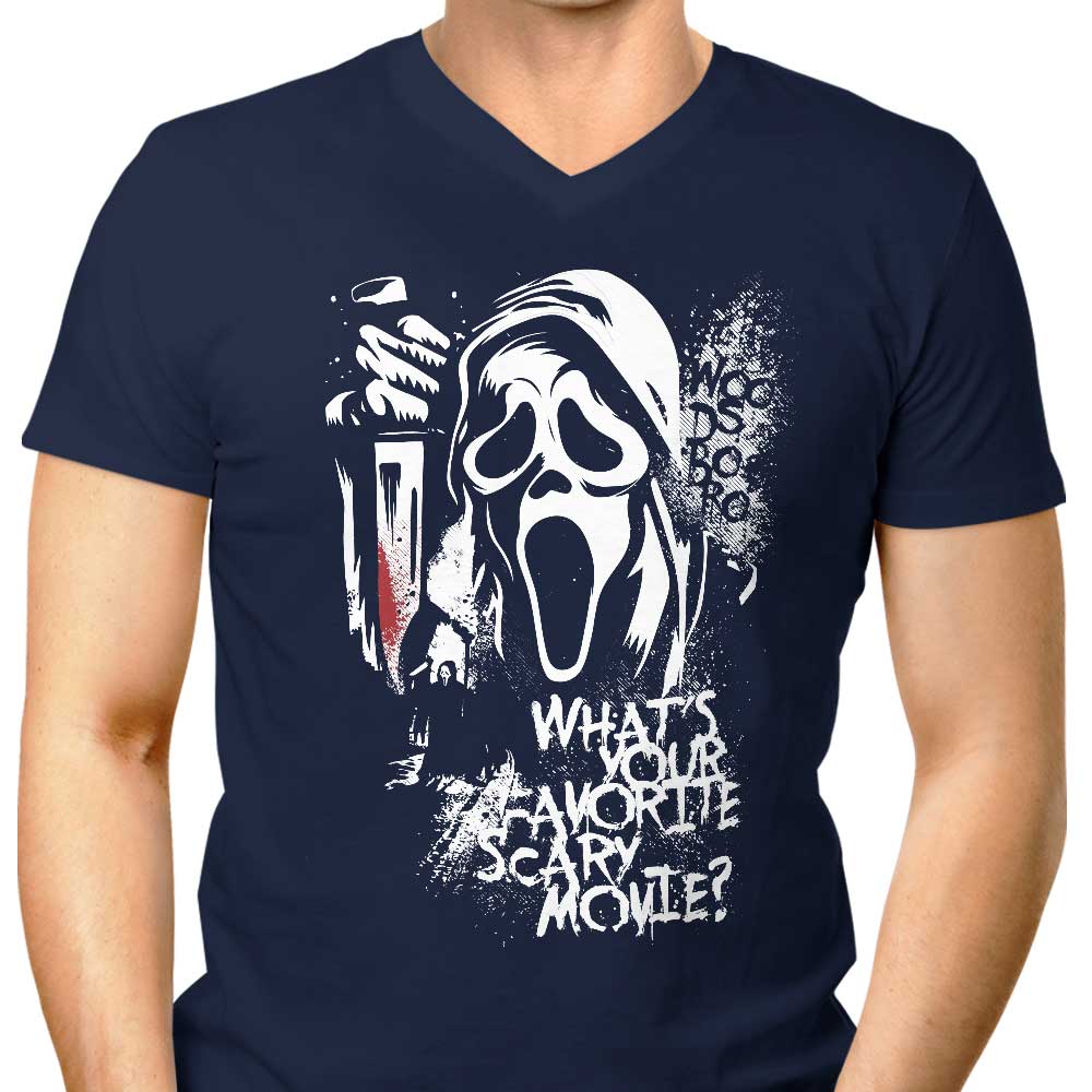 Men's Stylish V-Neck T-Shirt Inspired by Your Favorite Scary Movie