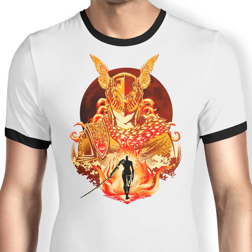 Hypertwenty's Stylish Scarlet Aeonia Ringer T - Shirt