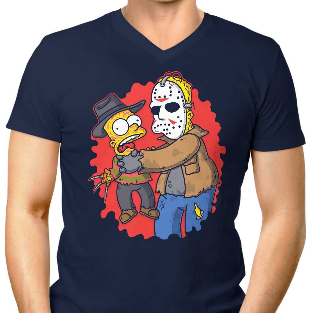 Why You Little Freddy - Stylish Men's V-Neck T-Shirt