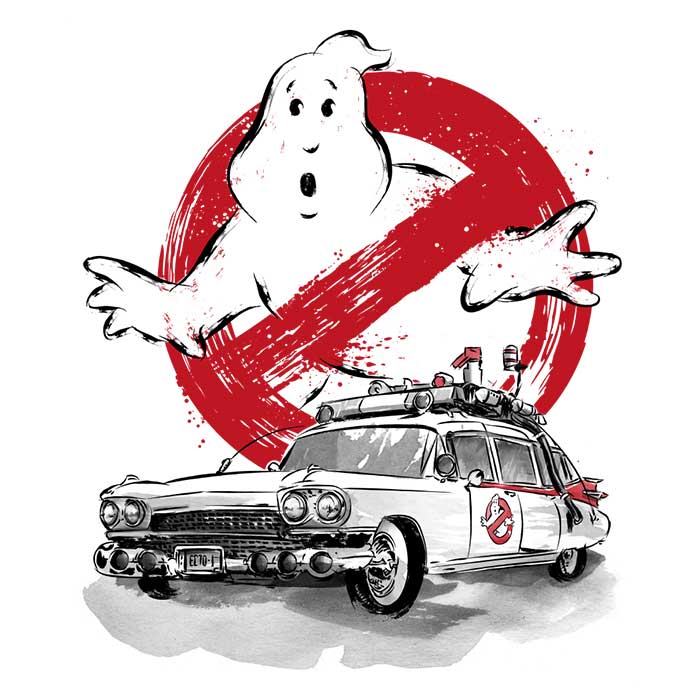 Ecto Sumi-e Ringer Style Men's T-Shirt